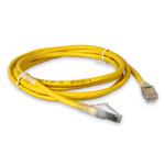 Picture of 3ft Yellow CAT 6A Shielded PVC Ethernet Cable Snagless Easy Clear Boot TAA RJ-45 M/M