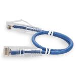 Picture of 3ft Blue CAT 6A Slim PVC Ethernet Cable Snagless Clear-Claw RJ-45 M/M