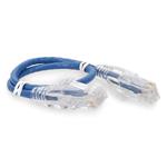 Picture of 3ft Blue CAT 6A Slim PVC Ethernet Cable Snagless Clear-Claw RJ-45 M/M