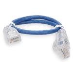 Picture of 3ft Blue CAT 6A Slim PVC Ethernet Cable Snagless Clear-Claw RJ-45 M/M