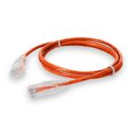 Picture of 3ft Orange CAT 6A Slim PVC Ethernet Cable Snagless Clear-Claw RJ-45 M/M