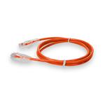 Picture of 3ft Orange CAT 6A Slim PVC Ethernet Cable Snagless Clear-Claw RJ-45 M/M