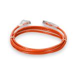 Picture of 3ft Orange CAT 6A Slim PVC Ethernet Cable Snagless Clear-Claw RJ-45 M/M