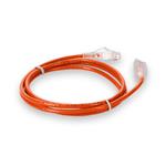 Picture of 3ft Orange CAT 6A Slim PVC Ethernet Cable Snagless Clear-Claw RJ-45 M/M