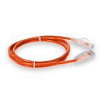 Picture of 3ft Orange CAT 6A Slim PVC Ethernet Cable Snagless Clear-Claw RJ-45 M/M
