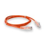 Picture of 3ft Orange CAT 6A Slim PVC Ethernet Cable Snagless Clear-Claw RJ-45 M/M
