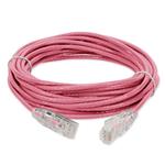 Picture of 45ft Pink CAT 6 Slim PVC Ethernet Cable Snagless Clear-Claw RJ-45 M/M