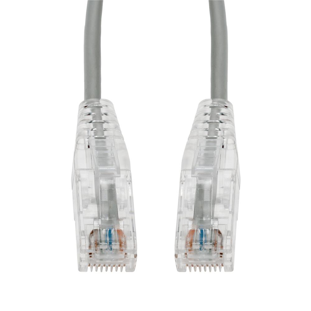 Picture of 45ft RJ-45 (Male) to RJ-45 (Male) Straight Gray Cat6A Slim UTP PVC Copper Patch Cable