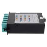 Picture of 4-Bay Cassette 24-Fiber MPO In, 12 LC Duplex Out, Multi-mode Duplex OM4 - MPO type A