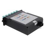 Picture of 4-Bay Cassette 24-Fiber MPO In, 12 LC Duplex Out, Multi-mode Duplex OM4 - MPO type A