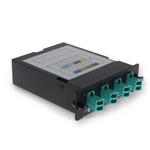 Picture of 4-Bay Cassette 12-Fiber MPO In, 4 LC Duplex Out, Multi-mode Duplex OM4