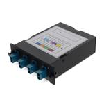 Picture of 4-Bay Cassette 12-Fiber MPO In, 4 LC Duplex Out, Single-mode Duplex OS2