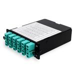 Picture of Cassette for 4-Bay Patch Panel, 2 MPO In, 12 LC Duplex Out, Multi-mode Duplex OM4, Type B