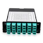 Picture of Cassette for 4-Bay Patch Panel, 2 MPO In, 12 LC Duplex Out, Multi-mode Duplex OM4, Type B