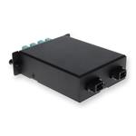 Picture of 4-Bay Cassette 2x 12-Fiber MPO In, 8 LC Duplex Out, Multi-mode Duplex OM4