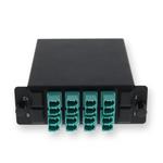 Picture of 4-Bay Cassette 2x 12-Fiber MPO In, 8 LC Duplex Out, Multi-mode Duplex OM4
