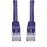 Picture of 4ft Purple CAT 5E PVC Ethernet Cable Snagless Bubble Boot RJ-45 M/M