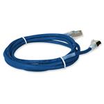 Picture of 4ft Blue CAT 6A Shielded PVC Ethernet Cable Snagless Easy Clear Boot RJ-45 M/M