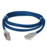 Picture of 4ft Blue CAT 6A Shielded PVC Ethernet Cable Snagless Easy Clear Boot RJ-45 M/M