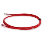 Picture of 4ft Red CAT 6A Shielded PVC Ethernet Cable Snagless Easy Clear Boot RJ-45 M/M