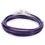 Picture of 4ft Purple CAT 6 Slim PVC Ethernet Cable Snagless Clear-Claw RJ-45 M/M