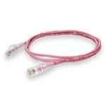 Picture of 4ft Pink CAT 6 Slim PVC Ethernet Cable Snagless Clear-Claw RJ-45 M/M