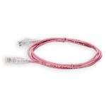 Picture of 4ft Pink CAT 6 Slim PVC Ethernet Cable Snagless Clear-Claw RJ-45 M/M