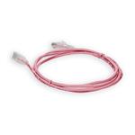 Picture of 4ft Pink CAT 6 Slim PVC Ethernet Cable Snagless Clear-Claw RJ-45 M/M