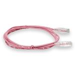 Picture of 4ft Pink CAT 6 Slim PVC Ethernet Cable Snagless Clear-Claw RJ-45 M/M