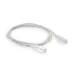 Picture of 4ft White CAT 6 Slim PVC Ethernet Cable Snagless Clear-Claw RJ-45 M/M