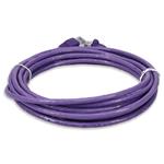 Picture of 50ft Purple CAT 6 PVC Ethernet Cable Snagless Easy Clear Boot TAA RJ-45 M/M