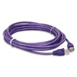 Picture of 50ft Purple CAT 6 PVC Ethernet Cable Snagless Easy Clear Boot TAA RJ-45 M/M