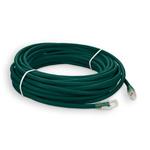 Picture of 50ft Green CAT 6A Plenum-Rated Ethernet Cable Snagless Bubble Boot RJ-45 M/M