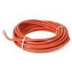 Picture of 50ft Orange CAT 6A Shielded PVC Ethernet Cable Snagless Easy Clear Boot RJ-45 M/M