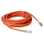 Picture of 50ft Orange CAT 6A Shielded PVC Ethernet Cable Snagless Easy Clear Boot RJ-45 M/M