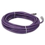 Picture of 50ft Purple CAT 6A Shielded PVC Ethernet Cable Snagless Easy Clear Boot RJ-45 M/M