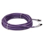 Picture of 50ft Purple CAT 6A Shielded PVC Ethernet Cable Snagless Easy Clear Boot RJ-45 M/M