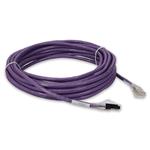 Picture of 50ft Purple CAT 6A Shielded PVC Ethernet Cable Snagless Easy Clear Boot RJ-45 M/M