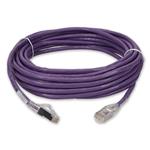 Picture of 50ft Purple CAT 6A Shielded PVC Ethernet Cable Snagless Easy Clear Boot RJ-45 M/M