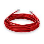 Picture of 50ft Red CAT 6 Plenum-Rated Ethernet Cable Snagless Bubble Boot RJ-45 M/M