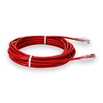 Picture of 50ft Red CAT 6 Plenum-Rated Ethernet Cable Snagless Bubble Boot RJ-45 M/M