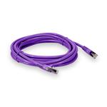 Picture of 50ft Violet CAT 6 Shielded PVC Ethernet Cable Snagless Easy Clear Boot RJ-45 M/M
