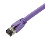 Picture of 50ft Purple CAT 8 Shielded (S/FTP) PVC Ethernet Cable Snagless Easy Boot RJ-45 M/M