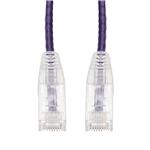 Picture of 50ft Purple CAT 6 Slim PVC Ethernet Cable Snagless Clear-Claw RJ-45 M/M