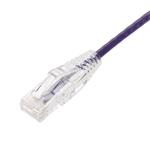 Picture of 50ft Purple CAT 6 Slim PVC Ethernet Cable Snagless Clear-Claw RJ-45 M/M