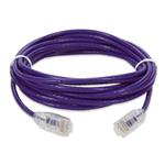 Picture of 50ft RJ-45 (Male) to RJ-45 (Male) Straight Purple Cat6A Slim UTP PVC Copper Patch Cable