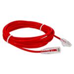 Picture of 50ft RJ-45 (Male) to RJ-45 (Male) Straight Red Cat6A Slim UTP PVC Copper Patch Cable