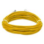 Picture of 50ft RJ-45 (Male) to RJ-45 (Male) Straight Yellow Cat6A Slim UTP PVC Copper Patch Cable