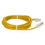 Picture of 50ft RJ-45 (Male) to RJ-45 (Male) Straight Yellow Cat6A Slim UTP PVC Copper Patch Cable