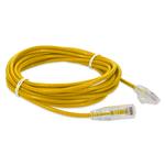 Picture of 50ft RJ-45 (Male) to RJ-45 (Male) Straight Yellow Cat6A Slim UTP PVC Copper Patch Cable